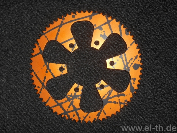 Kettenrad schwarz/orange