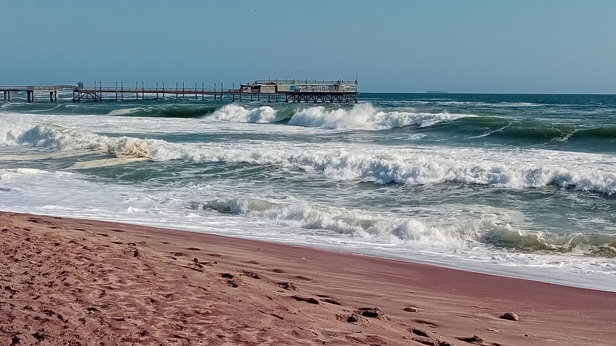 Namibia: Pier and Atlantic Ocean at Swakopmund